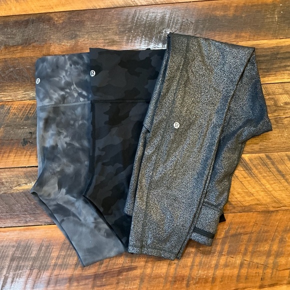 Lululemon Women’s Leggings Bundle Size 10 (3 Pairs) Wunder Under & Align Mix - Picture 1 of 16